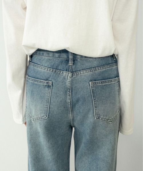 on:nue（オンニュ）の「【on:nue】[着用動画あり！/ストーン付き]  ヴィンテージライクセミワイアドデニムパンツ/2026 SS COLLECTION（デニムパンツ・レディース・ブルー/ブルー系その他・MEDIUM/SMALL）」の8枚目の写真