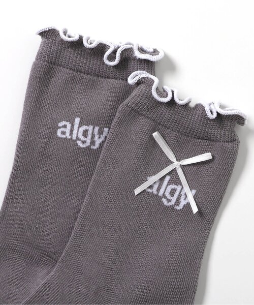 algy(アルジー)の「りぼん付きメロークルーソックス(ソックス/靴下・キッズ・ブラック/オフホワイト/グレー・21/24)」の18枚目の写真