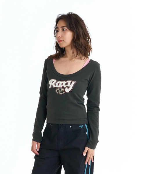 ROXY(ロキシー)の「ROXY ウィメンズ BREAK MY SOUL ロンT 長袖Tシャツ・キャミソールセット 【2026年春夏モデル】/ロキシー2点セット(Tシャツ/カットソー・レディース・ブラック/ホワイト/ブラウン・LARGE/MEDIUM)」の1枚目の写真
