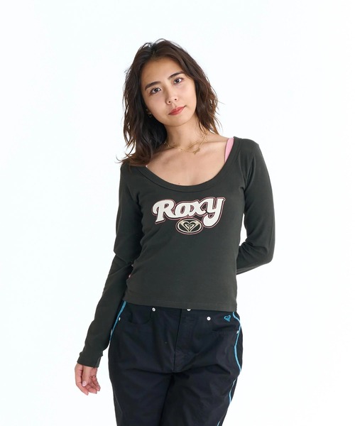 ROXY(ロキシー)の「ROXY ウィメンズ BREAK MY SOUL ロンT 長袖Tシャツ・キャミソールセット 【2026年春夏モデル】/ロキシー2点セット(Tシャツ/カットソー・レディース・ブラック/ホワイト/ブラウン・LARGE/MEDIUM)」の5枚目の写真