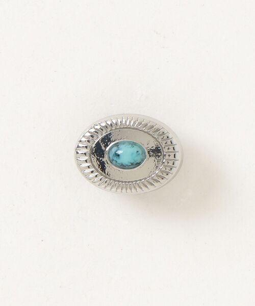 crocs(クロックス)の「crocs Silver Turquoise Emblem / クロックス シルバーターコイズエンブレム(シューズアクセサリー・レディース・マルチ・FREE)」の1枚目の写真