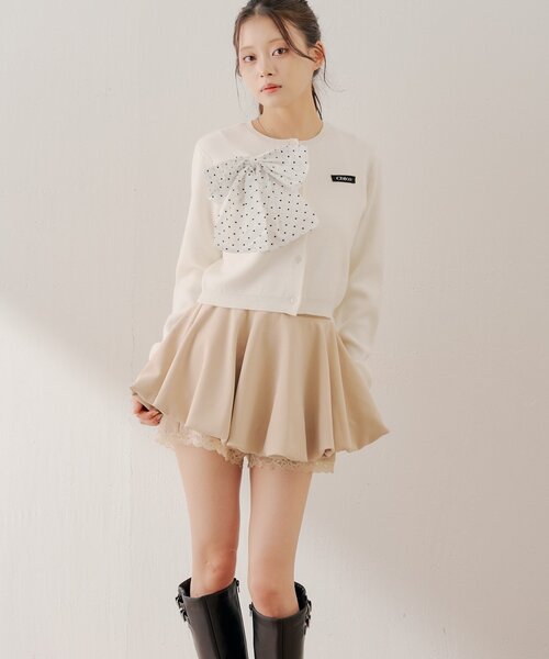 Chico（チコ）の「レイヤードバルーンミニスカート（スカート・レディース・ブラック/ベージュ/アイボリー・FREE）」の13枚目の写真