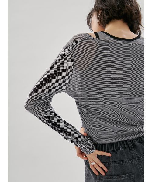 emmi(エミ)の「レイヤードライクカットソー/接触冷感(Tシャツ/カットソー・レディース・ブラック/その他・F)」の3枚目の写真