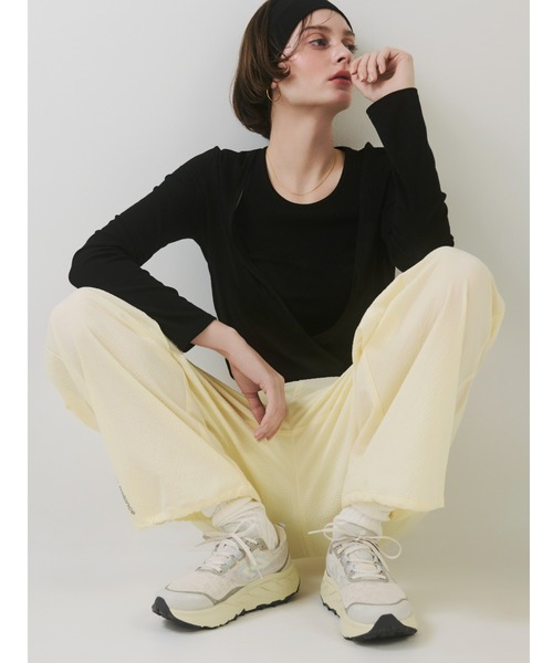 emmi(エミ)の「レイヤードライクカットソー/接触冷感(Tシャツ/カットソー・レディース・ブラック/その他・F)」の1枚目の写真