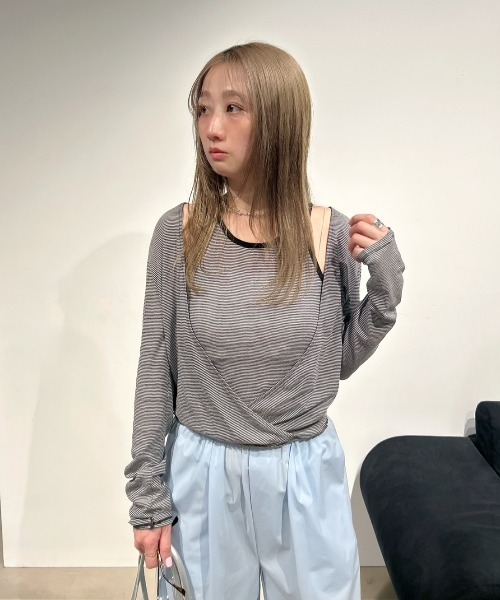 emmi(エミ)の「レイヤードライクカットソー/接触冷感(Tシャツ/カットソー・レディース・ブラック/その他・F)」の19枚目の写真