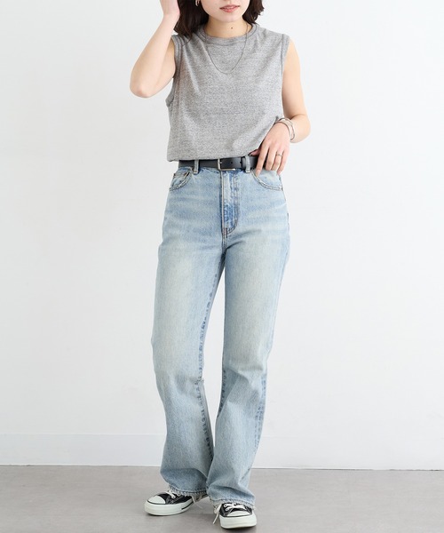 Healthknit(ヘルスニット)の「【Healthknit】26SS TOMPKINS Jersey Sleeveless 216(タンクトップ・レディース・ブラック/ヘザーグレー/ホワイト/ネイビー・FREE)」の8枚目の写真