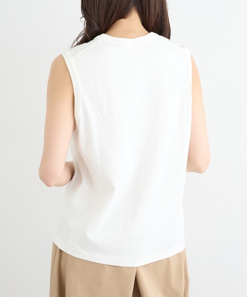 Healthknit(ヘルスニット)の「【Healthknit】26SS TOMPKINS Jersey Sleeveless 216(タンクトップ・レディース・ブラック/ヘザーグレー/ホワイト/ネイビー・FREE)」の16枚目の写真