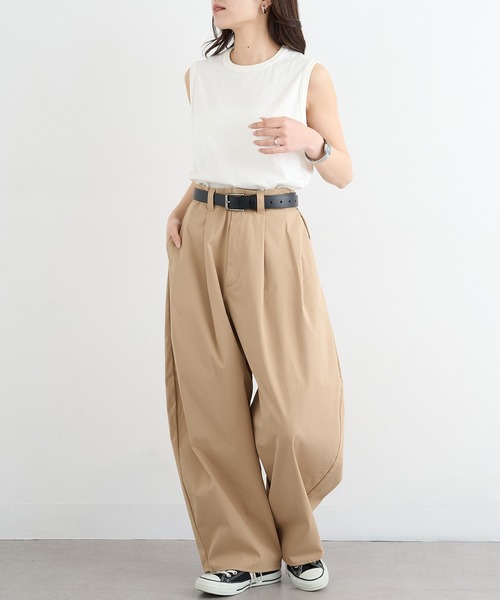 Healthknit(ヘルスニット)の「【Healthknit】26SS TOMPKINS Jersey Sleeveless 216(タンクトップ・レディース・ブラック/ヘザーグレー/ホワイト/ネイビー・FREE)」の17枚目の写真