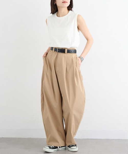 Healthknit(ヘルスニット)の「【Healthknit】26SS TOMPKINS Jersey Sleeveless 216(タンクトップ・レディース・ブラック/ヘザーグレー/ホワイト/ネイビー・FREE)」の18枚目の写真
