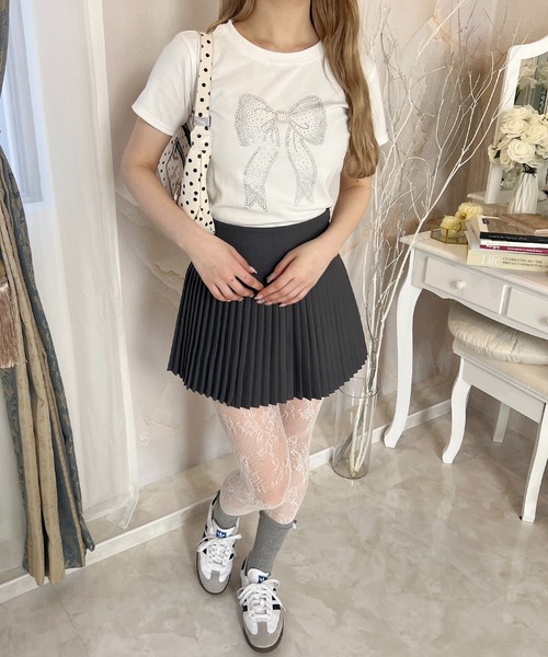 PHILLY(フィリー)の「リボンスタッズT(Tシャツ/カットソー・レディース・ブラック/ホワイト・FREE)」の7枚目の写真