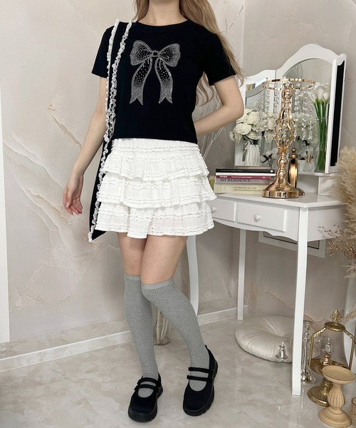 PHILLY(フィリー)の「リボンスタッズT(Tシャツ/カットソー・レディース・ブラック/ホワイト・FREE)」の10枚目の写真