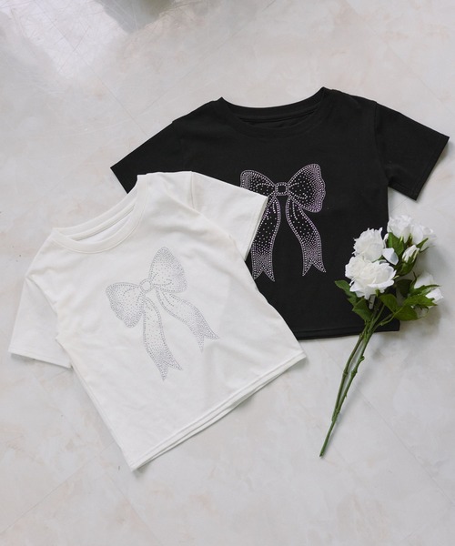 PHILLY(フィリー)の「リボンスタッズT(Tシャツ/カットソー・レディース・ブラック/ホワイト・FREE)」の20枚目の写真