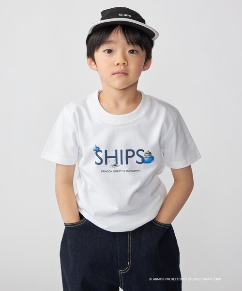 SHIPS（シップス）の「DQVIIR × SHIPS:100～140cm モンスターコラボ ロゴ Tシャツ〈KIDS〉（Tシャツ/カットソー・キッズ・ホワイト/ネイビー・110/100/130/120/140）」の3枚目の写真