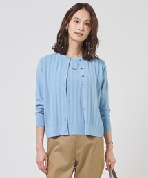 【アンサンブル着用可】Rayon Elite Stretch クルーネック カーディガン