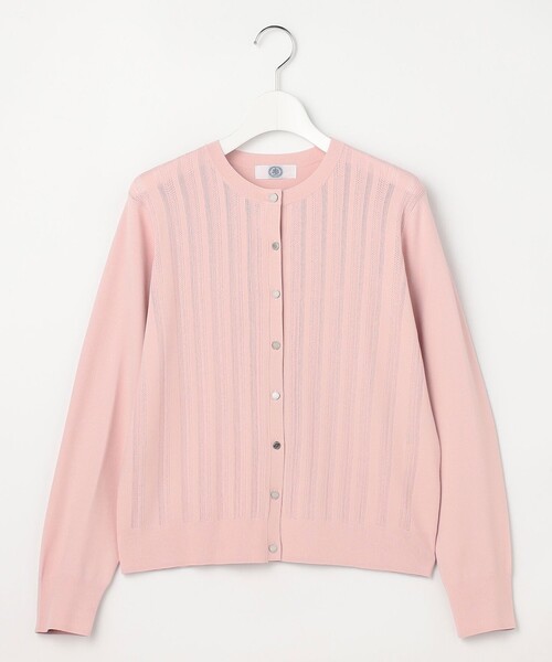 J.PRESS（ジェイプレス）の「【アンサンブル着用可】Rayon Elite Stretch クルーネック カーディガン（カーディガン/ボレロ・レディース・ベージュ系/ピンク系/サックスブルー系/ネイビー系・LARGE/MEDIUM）」の9枚目の写真