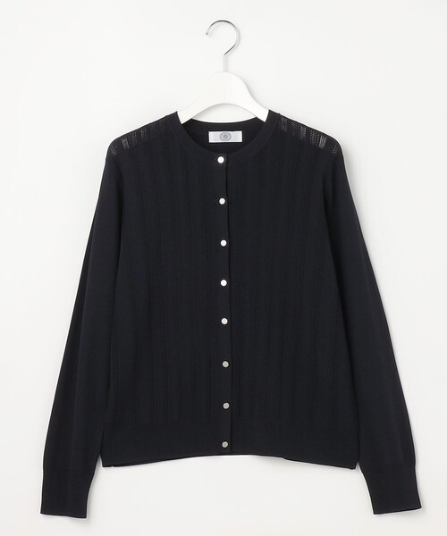 J.PRESS（ジェイプレス）の「【アンサンブル着用可】Rayon Elite Stretch クルーネック カーディガン（カーディガン/ボレロ・レディース・ベージュ系/ピンク系/サックスブルー系/ネイビー系・LARGE/MEDIUM）」の10枚目の写真