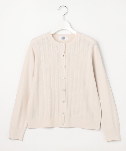 J.PRESS（ジェイプレス）の「【アンサンブル着用可】Rayon Elite Stretch クルーネック カーディガン（カーディガン/ボレロ・レディース・ベージュ系/ピンク系/サックスブルー系/ネイビー系・LARGE/MEDIUM）」の11枚目の写真