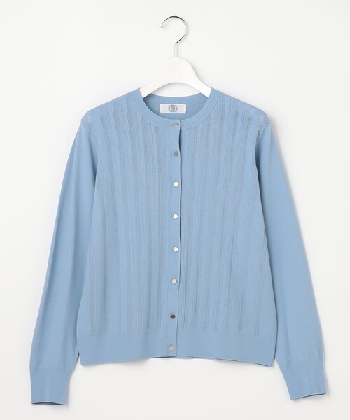 J.PRESS（ジェイプレス）の「【アンサンブル着用可】Rayon Elite Stretch クルーネック カーディガン（カーディガン/ボレロ・レディース・ベージュ系/ピンク系/サックスブルー系/ネイビー系・LARGE/MEDIUM）」の12枚目の写真