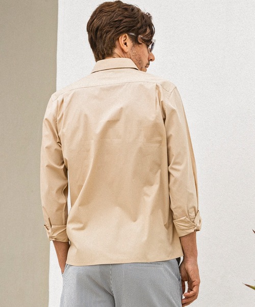 AKM Contemporary(エイケイエムコンテンポラリー)の「【WEB・直営店限定】AKM Contemporary(エイケイエムコンテンポラリー)コントラストカラーステッチ長袖シャツ(シャツ/ブラウス・メンズ・ホワイト/ネイビー/ベージュ/ブラック・L/M/S/XL)」の14枚目の写真