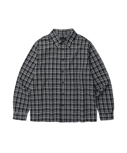 eastserviceshop（イーストサービスショップ）の「ヴィンテージクラシックチェックシャツ - ブラック（シャツ/ブラウス・レディース・ブラック・SMALL/MEDIUM/LARGE）」の4枚目の写真