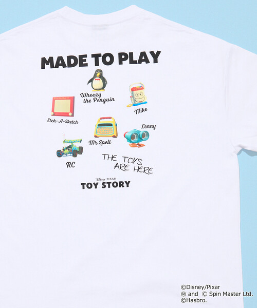 FREAK'S STORE(フリークスストア)の「限定展開 TOY STORY トイ・ストーリー 別注 バックプリント クルーネック Tシャツ MADE TO PLAY(Tシャツ/カットソー・メンズ・ホワイト/アッシュグレー/スミクロ/ネイビー・LARGE/MEDIUM/SMALL)」の10枚目の写真