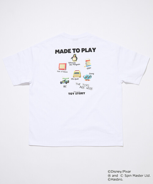 FREAK'S STORE(フリークスストア)の「限定展開 TOY STORY トイ・ストーリー 別注 バックプリント クルーネック Tシャツ MADE TO PLAY(Tシャツ/カットソー・メンズ・ホワイト/アッシュグレー/スミクロ/ネイビー・LARGE/MEDIUM/SMALL)」の12枚目の写真