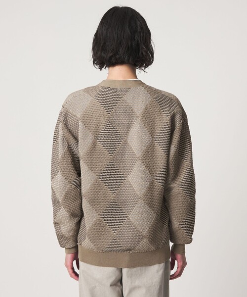 A DAY IN THE LIFE UNITED ARROWS(アデイインザライフユナイテッドアローズ)の「アブストラクト パターン Vネックカーディガン-ウォッシャブル-<A DAY IN THE LIFE>(ニット/セーター・メンズ・ブラック/ベージュ/ネイビー・L/M)」の12枚目の写真