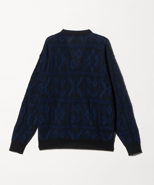 A DAY IN THE LIFE UNITED ARROWS(アデイインザライフユナイテッドアローズ)の「アブストラクト パターン Vネックカーディガン-ウォッシャブル-<A DAY IN THE LIFE>(ニット/セーター・メンズ・ブラック/ベージュ/ネイビー・L/M)」の13枚目の写真