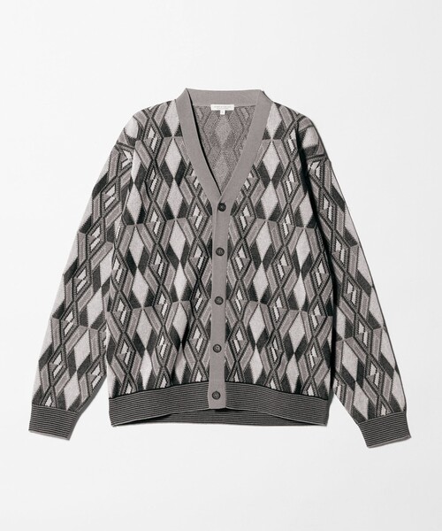 A DAY IN THE LIFE UNITED ARROWS(アデイインザライフユナイテッドアローズ)の「アブストラクト パターン Vネックカーディガン-ウォッシャブル-<A DAY IN THE LIFE>(ニット/セーター・メンズ・ブラック/ベージュ/ネイビー・L/M)」の18枚目の写真
