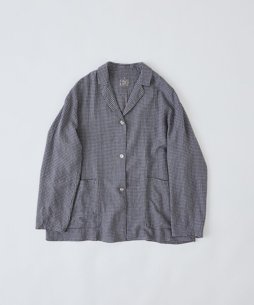 conges payes ADIEU TRISTESSE(コンジェ ペイエ アデュートリステス)の「【FAVE】シャーリングシャツジャケット(テーラードジャケット・レディース・キナリ/ブルー系その他/ネイビー/グレー系その他・38)」の3枚目の写真