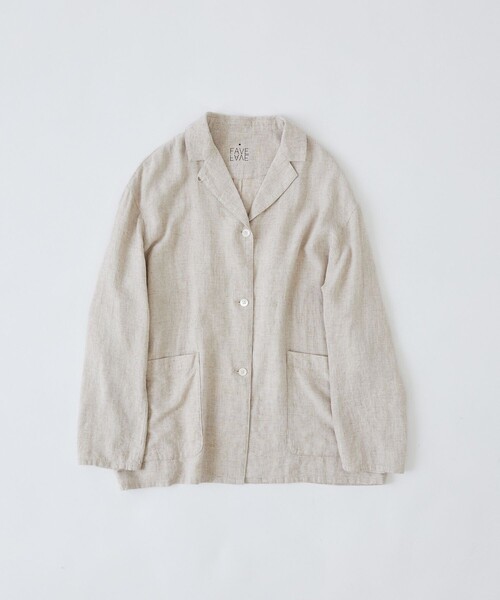 conges payes ADIEU TRISTESSE(コンジェ ペイエ アデュートリステス)の「【FAVE】シャーリングシャツジャケット(テーラードジャケット・レディース・キナリ/ブルー系その他/ネイビー/グレー系その他・38)」の2枚目の写真