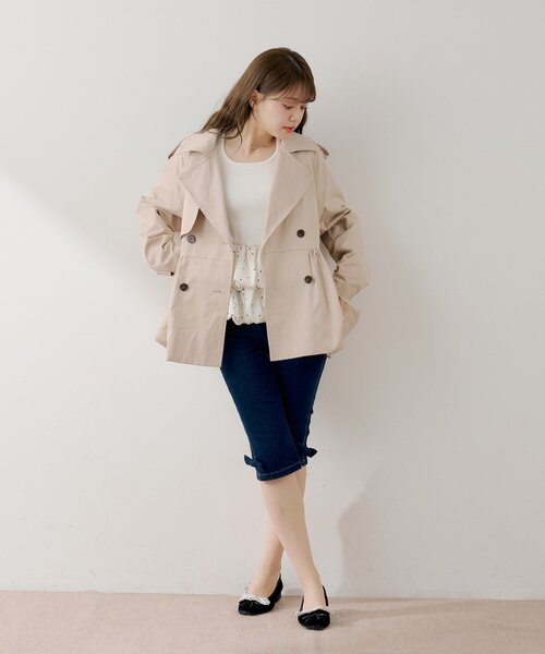 Chico（チコ）の「【SALON by Chico】ドットバルーンペプラムパワショルニット（ニット/セーター・レディース・ブラック/グレー/グレー系その他2/アイボリー・FREE）」の15枚目の写真