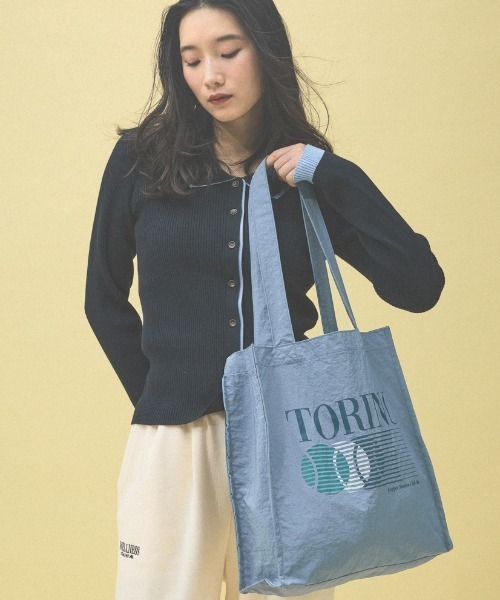 Kappa（カッパ）の「≪Kappa×and ST ウェルネスクラブ≫トートバッグ（トートバッグ・レディース・チャコールグレー/ダークブルー/ラベンダー/アイボリー/イエロー・FREE）」の3枚目の写真