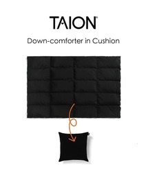 TAION（タイオン）の「【TAION(タイオン)】ルームダウン 超軽量 800FP 羽毛布団 クッションカバー付き（セミダブルサイズ）（寝具）」