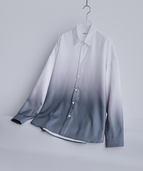 tk.TAKEO KIKUCHI（ティーケータケオキクチ）の「オーバーとろみシャツ（シャツ/ブラウス・メンズ・ブラック系/ホワイト/グレー系/ネイビー系/ブラック・01/02/03）」の4枚目の写真