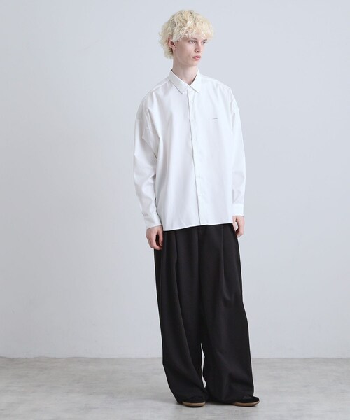 tk.TAKEO KIKUCHI（ティーケータケオキクチ）の「オーバーとろみシャツ（シャツ/ブラウス・メンズ・ブラック系/ホワイト/グレー系/ネイビー系/ブラック・01/02/03）」の10枚目の写真