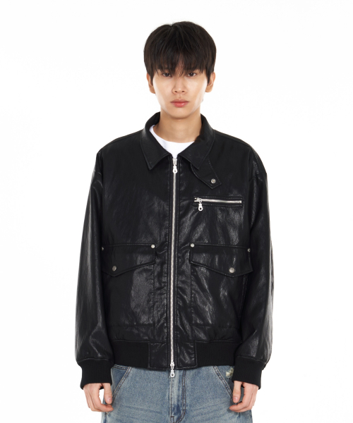 IDWS(アイドンワナセル)の「Misty Leather Blouson Black(ライダースジャケット・レディース・その他・1/2)」の6枚目の写真
