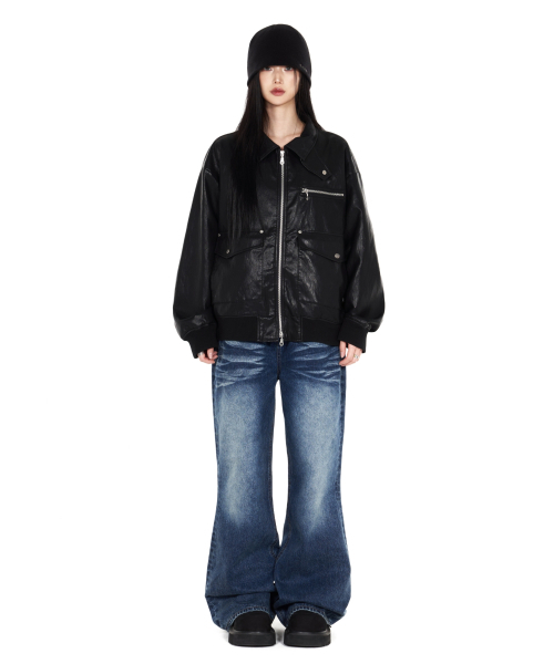 IDWS(アイドンワナセル)の「Misty Leather Blouson Black(ライダースジャケット・レディース・その他・1/2)」の7枚目の写真