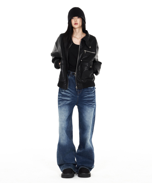 IDWS(アイドンワナセル)の「Misty Leather Blouson Black(ライダースジャケット・レディース・その他・1/2)」の20枚目の写真