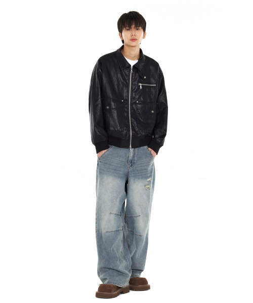 IDWS(アイドンワナセル)の「Misty Leather Blouson Black(ライダースジャケット・レディース・その他・1/2)」の22枚目の写真