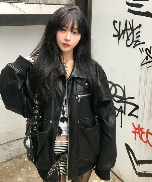 IDWS(アイドンワナセル)の「Misty Leather Blouson Black(ライダースジャケット・レディース・その他・1/2)」の12枚目の写真