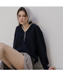 V-neck sweatshirt [TISP05LT05]_Navy