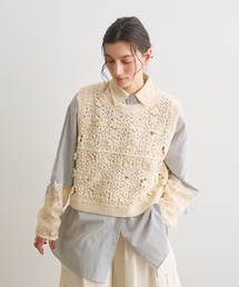 Crisp | フラワークロシェベスト(ベスト)