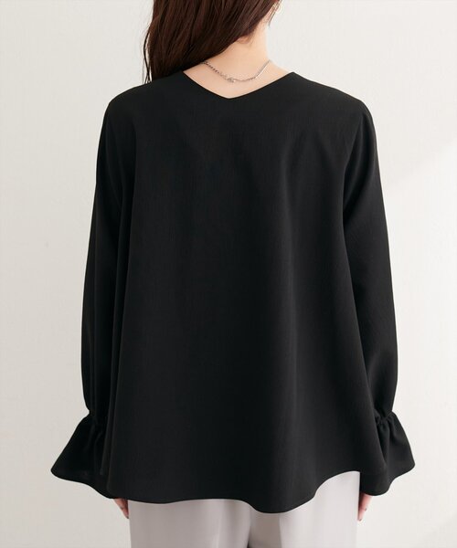 natural couture（ナチュラルクチュール）の「フロントねじりブラウス（シャツ/ブラウス・レディース・ピンク/オフホワイト/ブラック/サックスブルー・FREE）」の16枚目の写真