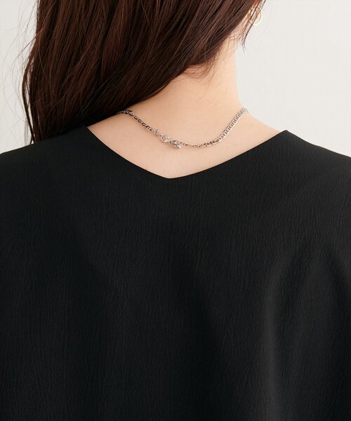 natural couture（ナチュラルクチュール）の「フロントねじりブラウス（シャツ/ブラウス・レディース・ピンク/オフホワイト/ブラック/サックスブルー・FREE）」の20枚目の写真