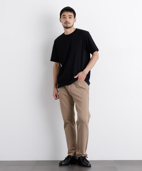 NANO universe（ナノユニバース）の「アンチスメル クルーネックTシャツ 半袖（Tシャツ/カットソー・メンズ・ベージュ系その他4/ブラック/ブラウン/ホワイト/グレー・M/S/XL/L）」の9枚目の写真
