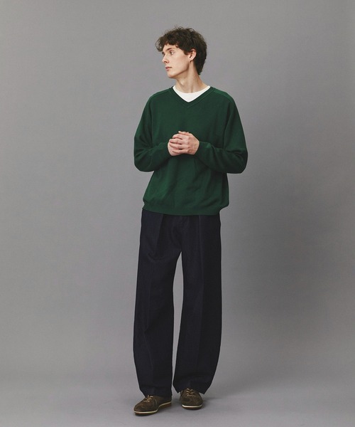 PUBLIC TOKYO（パブリックトウキョウ）の「シルクブレンドVネックニット /春服/ニット/ウォッシャブル（ニット/セーター・メンズ・ブルー/グリーン/ダークグレー・2/1）」の20枚目の写真