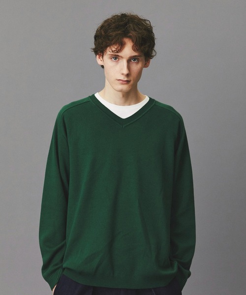 PUBLIC TOKYO（パブリックトウキョウ）の「シルクブレンドVネックニット /春服/ニット/ウォッシャブル（ニット/セーター・メンズ・ブルー/グリーン/ダークグレー・2/1）」の15枚目の写真