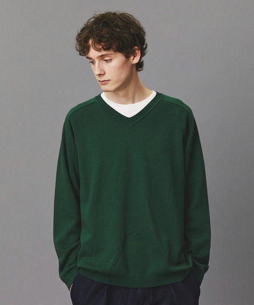 PUBLIC TOKYO（パブリックトウキョウ）の「シルクブレンドVネックニット /春服/ニット/ウォッシャブル（ニット/セーター・メンズ・ブルー/グリーン/ダークグレー・2/1）」の16枚目の写真