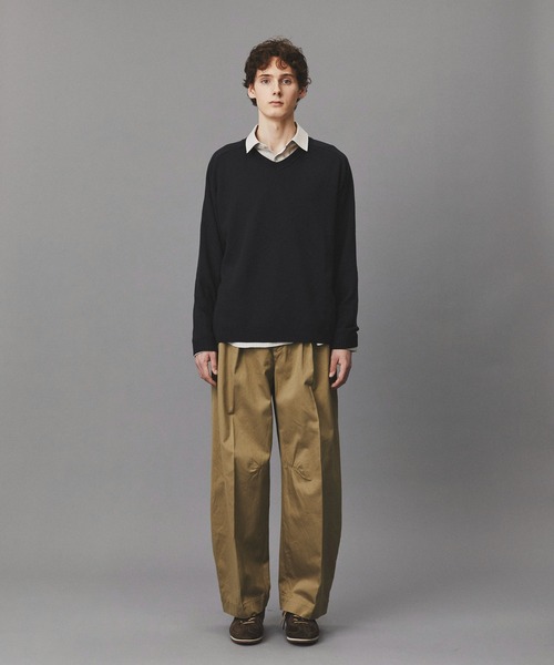 PUBLIC TOKYO（パブリックトウキョウ）の「シルクブレンドVネックニット /春服/ニット/ウォッシャブル（ニット/セーター・メンズ・ブルー/グリーン/ダークグレー・2/1）」の12枚目の写真